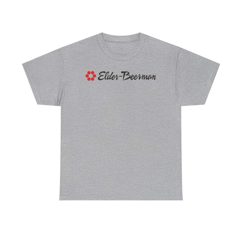 Load image into Gallery viewer, Elder-Beerman Red Hexagon Pattern Department Store Logo T-Shirt