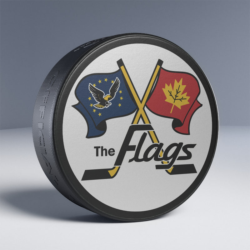 Load image into Gallery viewer, Port Huron Flags 1962-1981 Michigan Hockey Puck