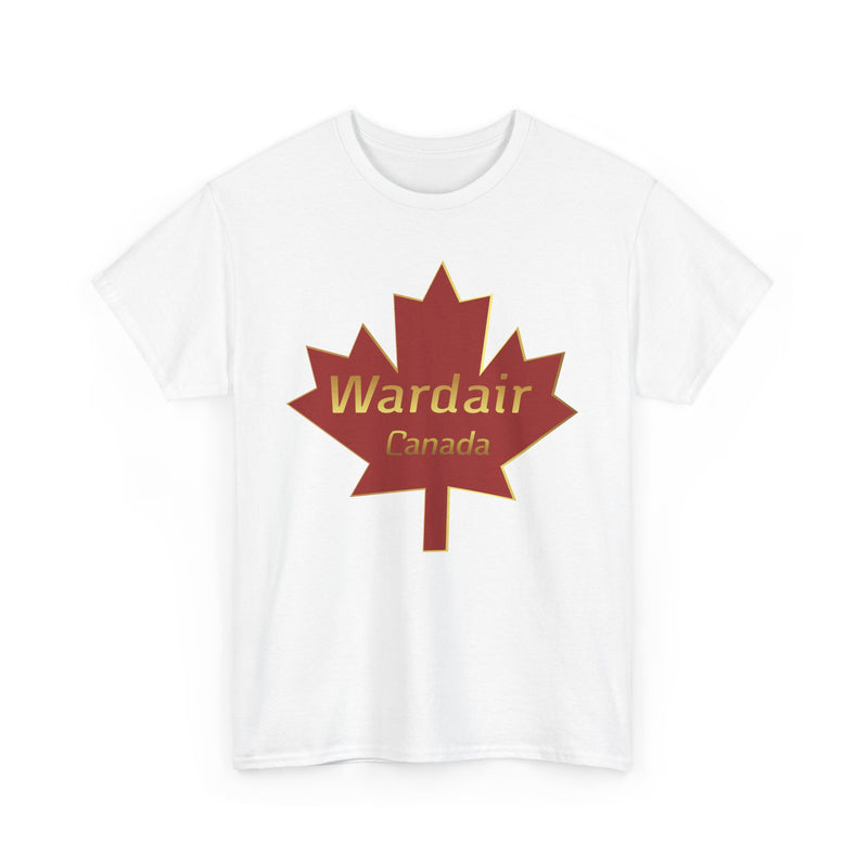 Load image into Gallery viewer, Wardair Canadian Maple Leaf Red Gold Charter Airline Vintage T-shirt