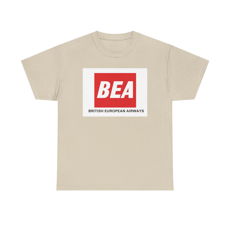 Load image into Gallery viewer, BEA British European Airways Red Square Vintage Travel Collectible T-shirt