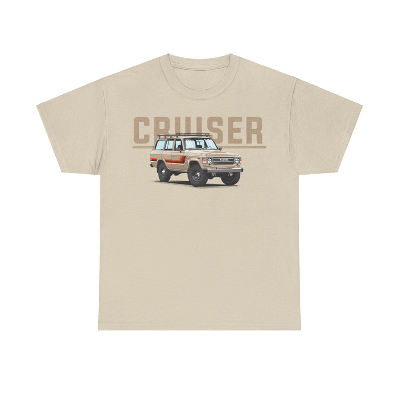 Load image into Gallery viewer, Toyota Land Cruiser 80 Series with Retro TRD Racing Stripes Car T-shirt