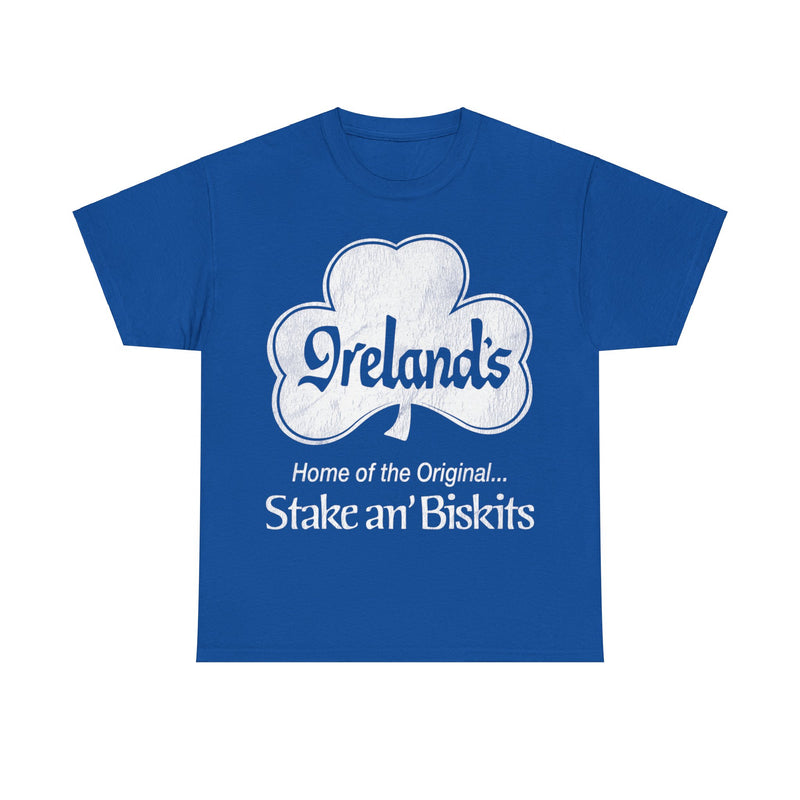 Load image into Gallery viewer, Irelands Home of the Original Stake an Biskits Restaurant T-shirt