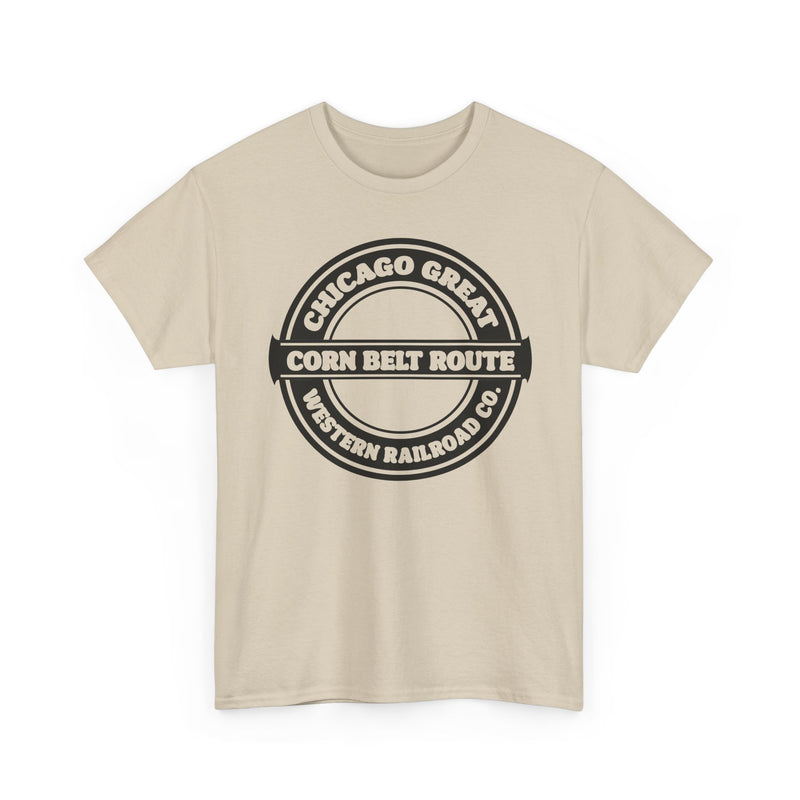 Load image into Gallery viewer, Chicago Great Western Corn Belt Route Railroad Logo Train T-Shirt