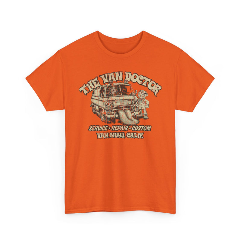 Load image into Gallery viewer, The Van Doctor 1971 Van Nuys California Service Auto Body Car Shop T-shirt