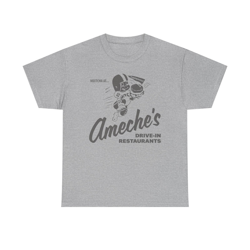Load image into Gallery viewer, Meetcha at Ameches Drive In Restaurants Defunct Logo T-shirt