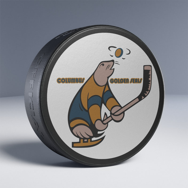 Load image into Gallery viewer, Columbus Golden Seals Hockey 1971-1973 Nostalgic Hockey Puck