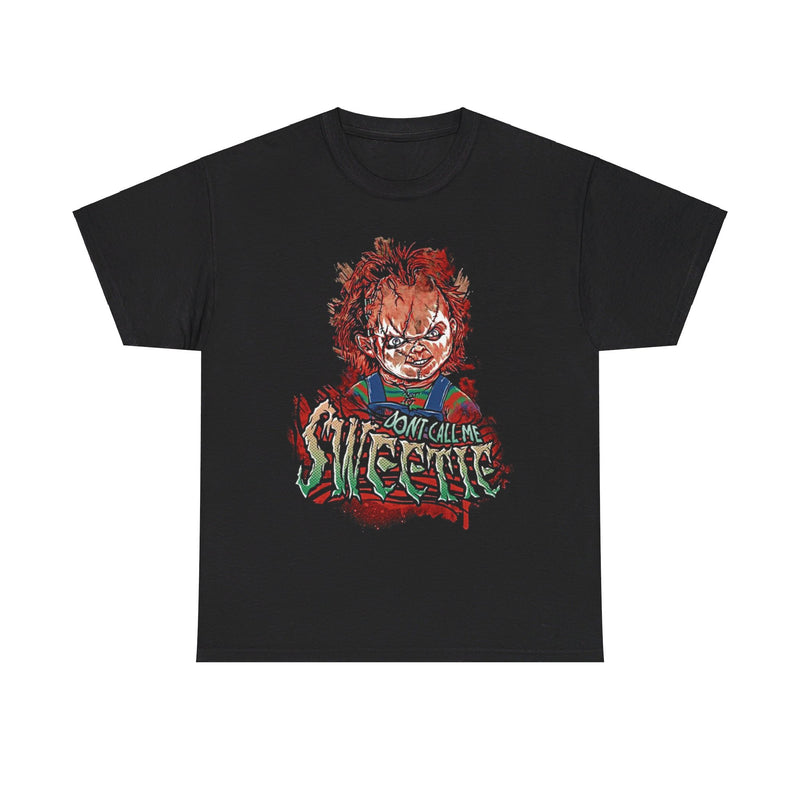 Load image into Gallery viewer, Childs Play Don't Call Me Sweetie Chuckie Horror Movie T-shirt