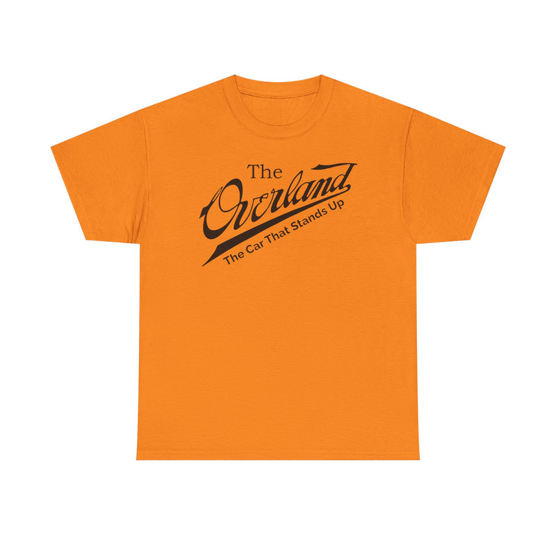 Load image into Gallery viewer, Overland The Car That Stands Up Classic Script Logo T-shirt