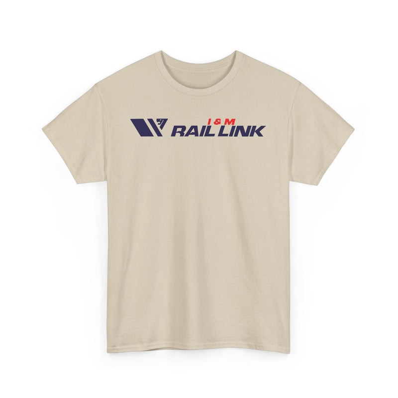 Load image into Gallery viewer, I&M Rail Link Railroad Vintage Train Railway Logo T-Shirt