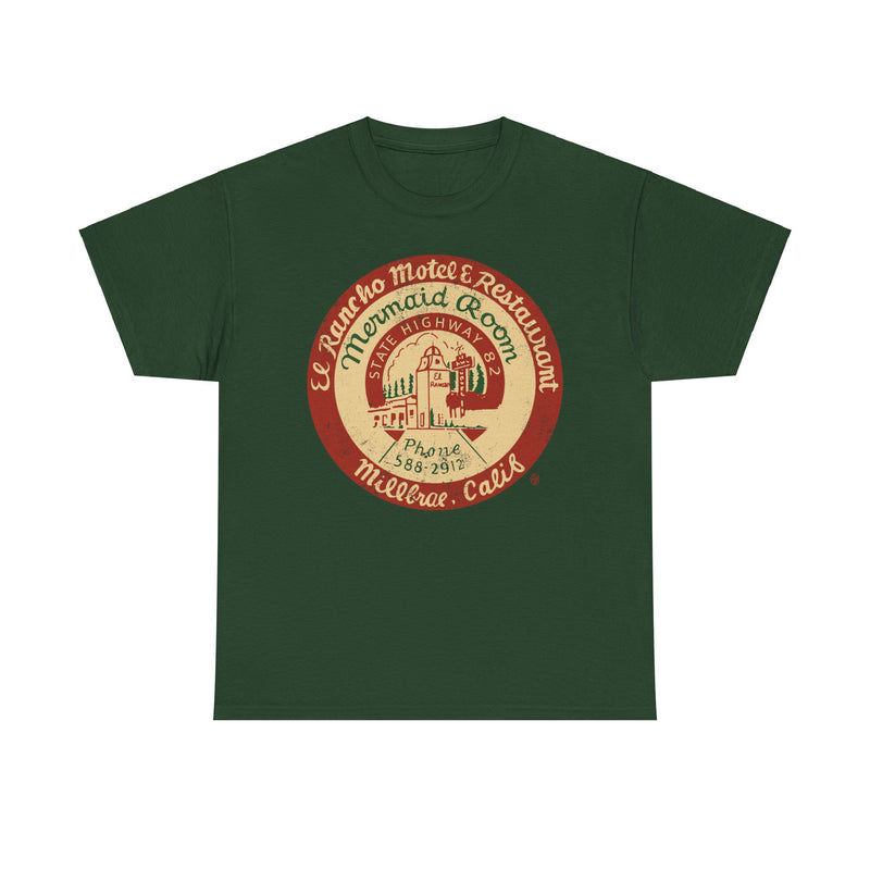 Load image into Gallery viewer, El Rancho Motel and Restaurant 1948 Millbrae California Restaurant T-shirt