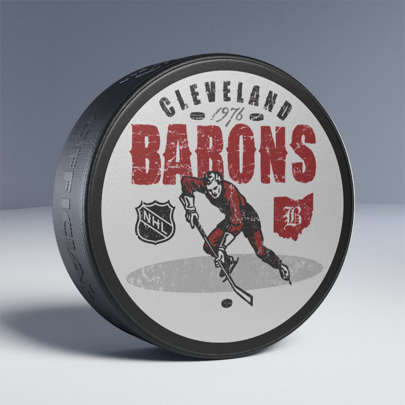 Load image into Gallery viewer, Cleveland Barons Est 1976 Ohio Hockey Puck