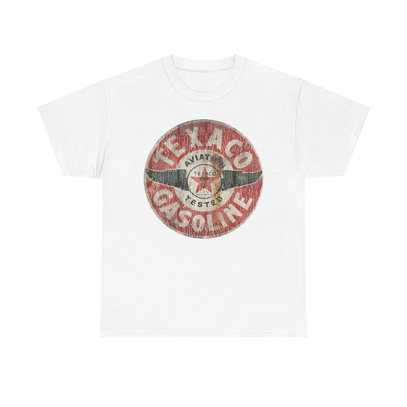 Load image into Gallery viewer, Texaco Aviation Tested Gasoline Sign 1902 Texas Oil Company T-shirt