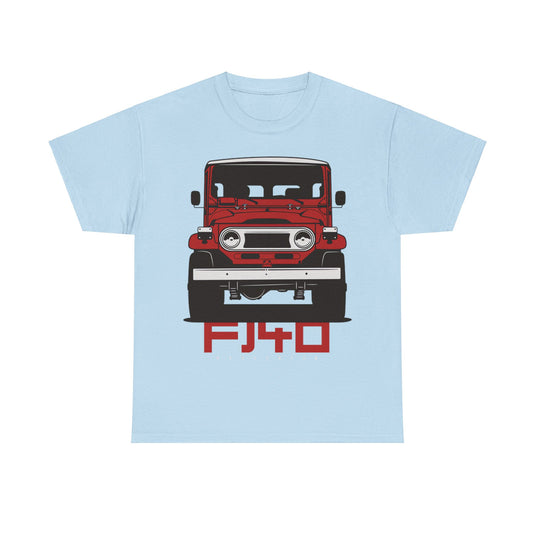 Toyota Land Cruiser FJ40 Red Car Single-sided T-shirt