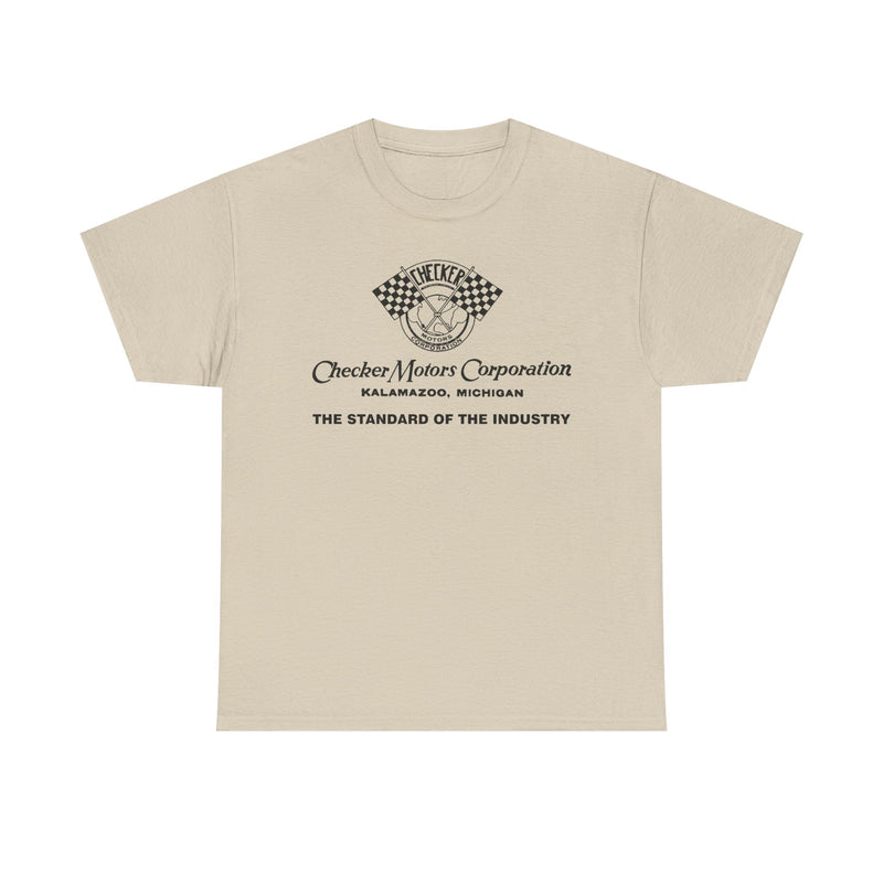 Load image into Gallery viewer, Vintage Checker Motors Kalamazoo Michigan Standard of Industry T-shirt