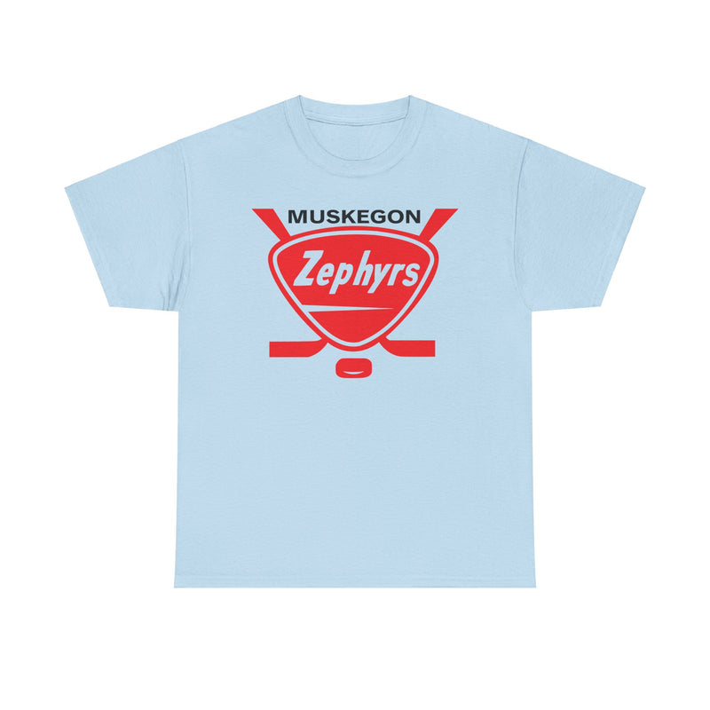 Load image into Gallery viewer, Muskegon Zephyrs International Hockey League 1960-1965 Michigan T-shirt
