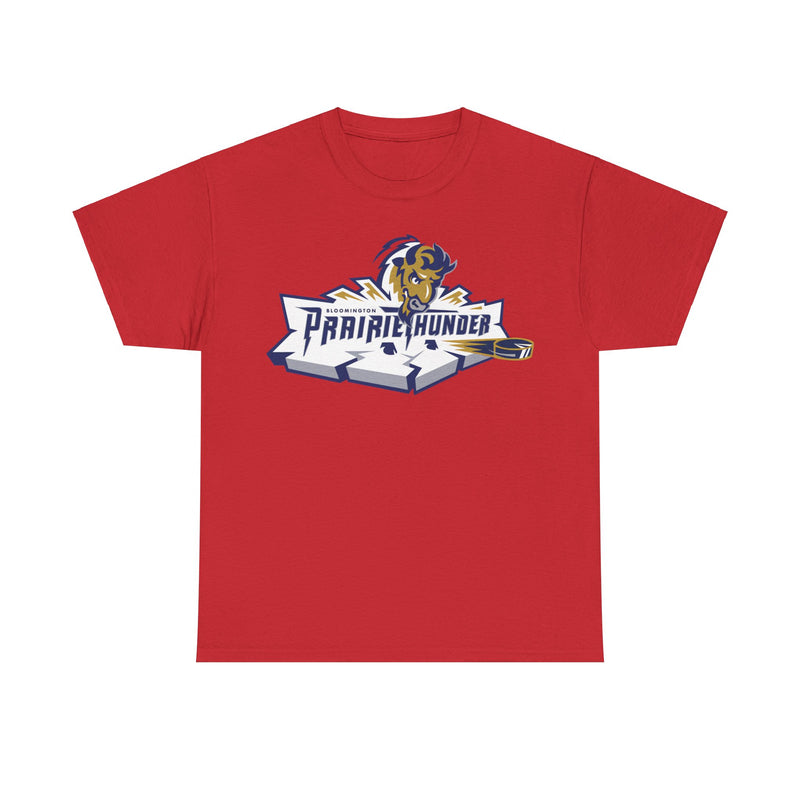 Load image into Gallery viewer, Bloomington Prairie Thunder Logo Illinois Hockey Team T-shirt