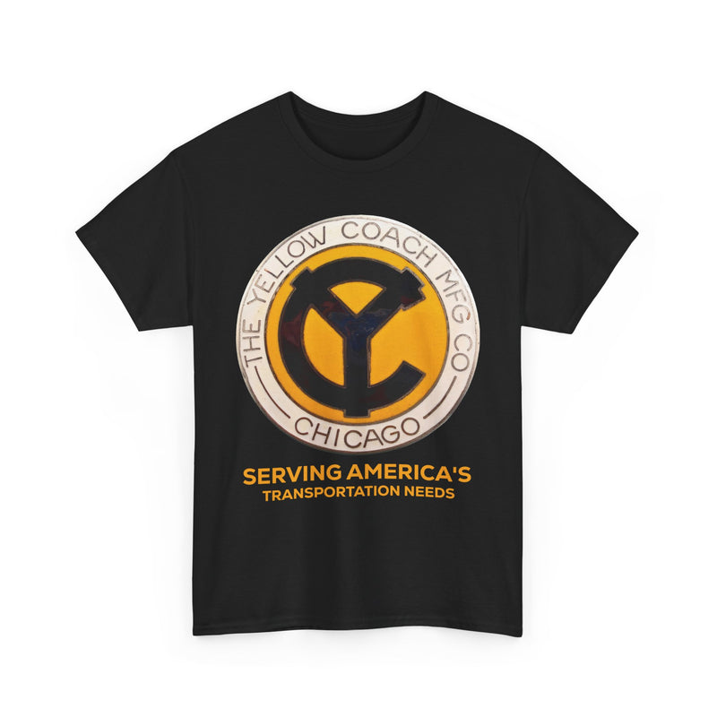 Load image into Gallery viewer, The Yellow Coach Mfg Co Chicago Serving America's Transportation Needs Vintage Logo T-shirt