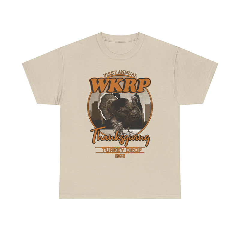 Load image into Gallery viewer, WKRP Radio Station Turkey Drop Cincinatti Ohio 1972 T-shirt