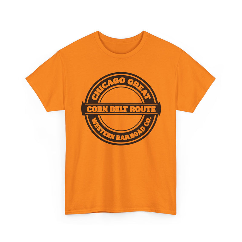 Load image into Gallery viewer, Chicago Great Western Corn Belt Route Railroad Logo Train T-Shirt