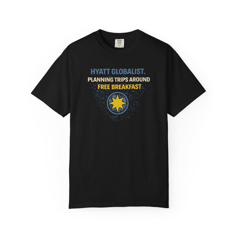 Load image into Gallery viewer, Hyatt Globalist Free Breakfast Credit Card Points Miles T-shirt