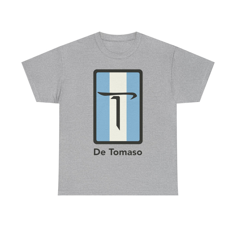 Load image into Gallery viewer, De Tomaso Italian Sports Car Manufacturer Blue Stripe T-shirt