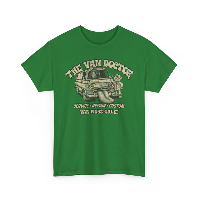 Load image into Gallery viewer, The Van Doctor 1971 Van Nuys California Service Auto Body Car Shop T-shirt