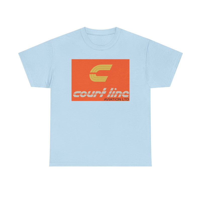 Load image into Gallery viewer, Court Line Aviation Ltd Vintage British Airline Logo Retro Travel T-shirt