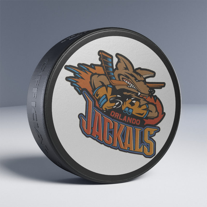 Load image into Gallery viewer, Orlando Jackals Logo Nostalgic Defunct Retro Hockey Puck