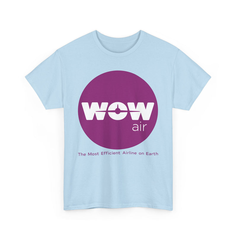 Load image into Gallery viewer, WOW Air Purple Logo Iceland Budget Airline Defunct Memorabilia T-shirt