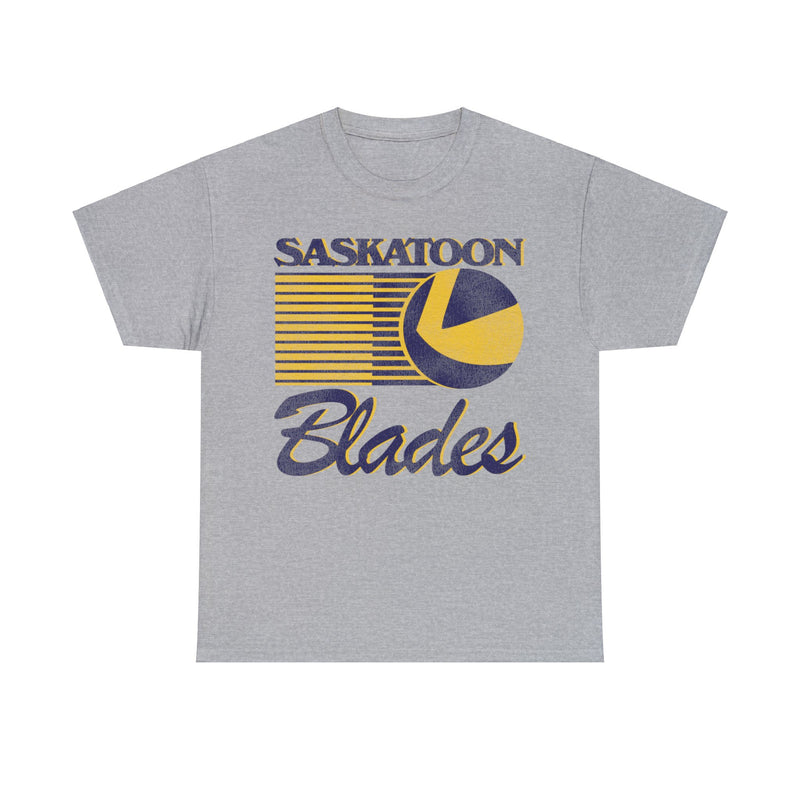 Load image into Gallery viewer, Saskatoon Blades Hockey Team Nostalgic Logo T-shirt