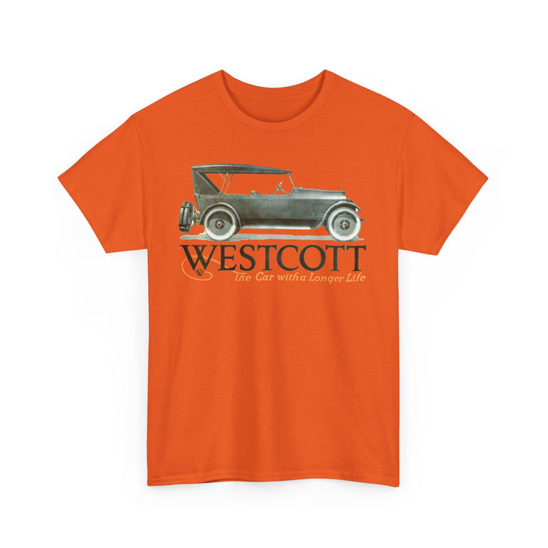 Load image into Gallery viewer, Westcott The Car With A Longer Life Vintage American Auto Logo T-shirt