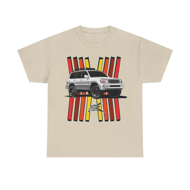 Load image into Gallery viewer, Toyota Land Cruiser LC100 Retro TRD Racing Banner Car T-shirt