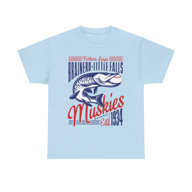 Load image into Gallery viewer, Brainerd Little Falls Muskies Est 1934 Minnesota Baseball T-shirt