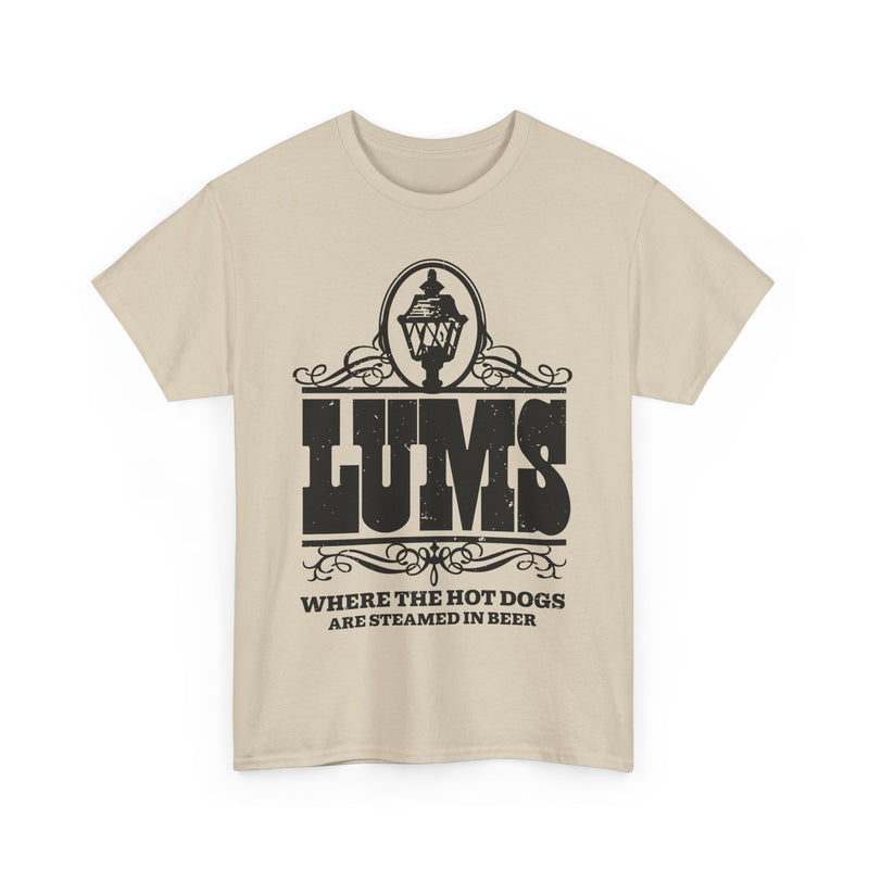 Load image into Gallery viewer, Lums Where Hot Dogs Are Steamed In Beer Vintage Logo T-Shirt