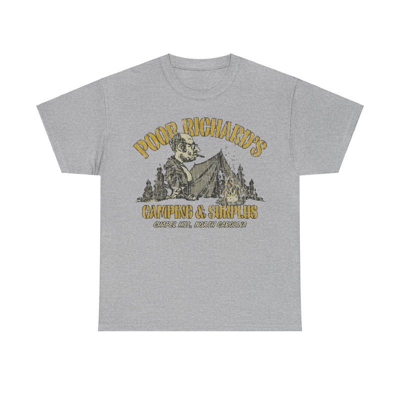 Load image into Gallery viewer, Poor Richards Camping Surplus 1968 Distressed Print T-shirt