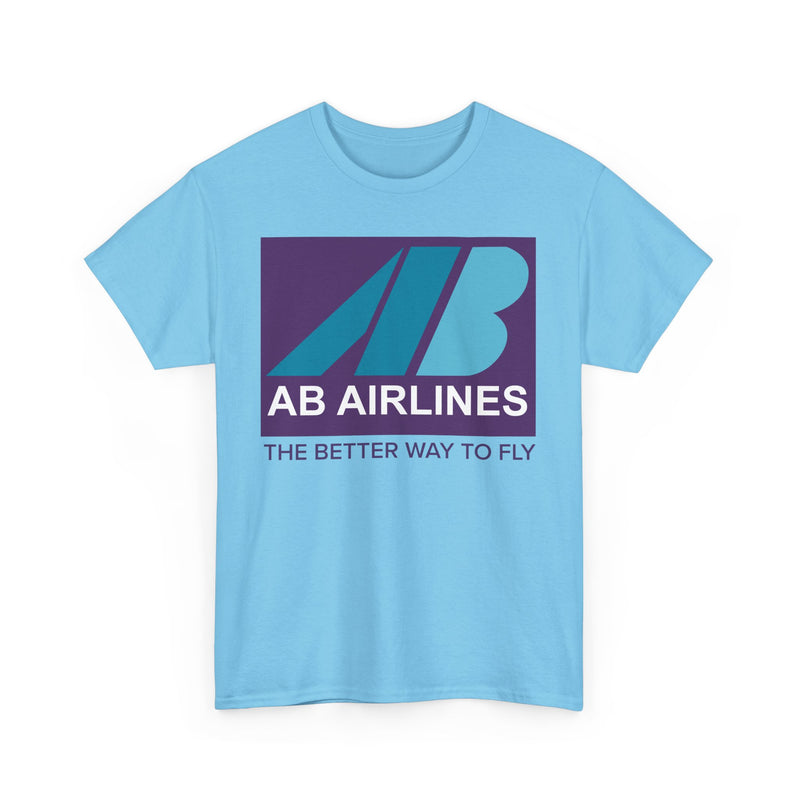Load image into Gallery viewer, AB Airlines The Better Way to Fly Vintage Airline Logo Aviation T-shirt