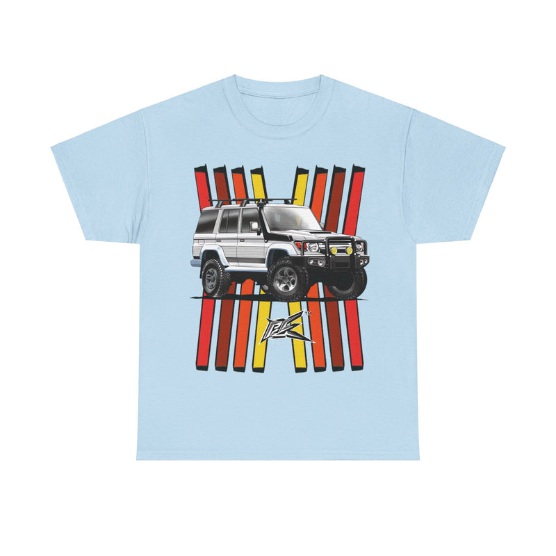 Load image into Gallery viewer, Toyota Land Cruiser LC76 Retro TRD Racing Banner Car T-shirt
