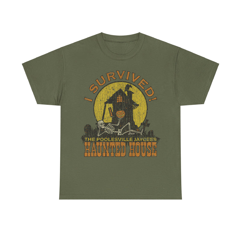 Load image into Gallery viewer, Poolesville Haunted House Survivor 1980 Maryland T-shirt