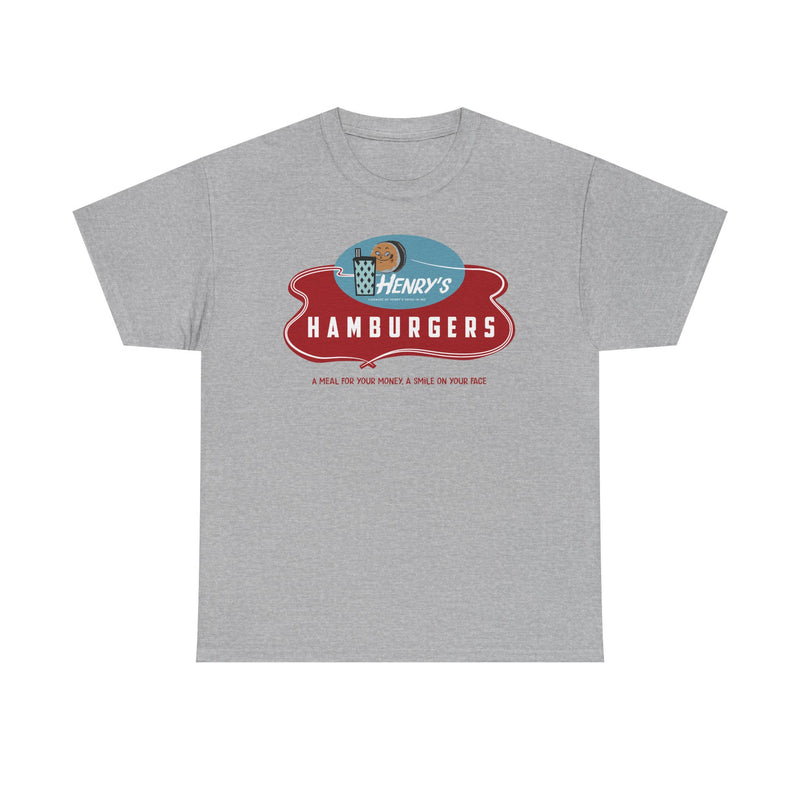 Load image into Gallery viewer, Henry's Hamburgers Vintage Drive-In Chain Restaurant Logo T-Shirt