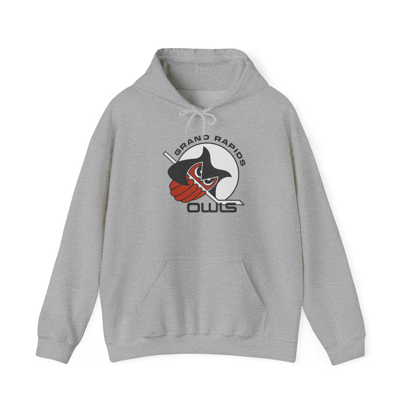 Load image into Gallery viewer, Grand Rapids Owls Michigan Hockey Nostalgic Logo Pullover Hoody