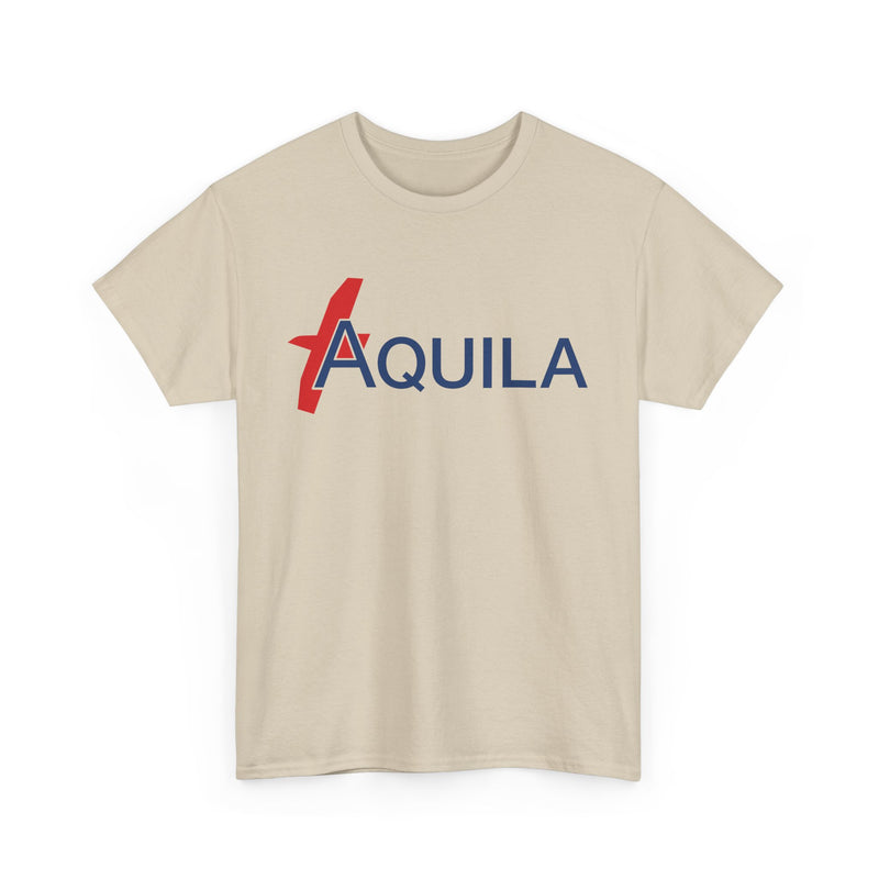 Load image into Gallery viewer, Aquila Italian Airline Red Blue Modern Logo Aviation History T-shirt