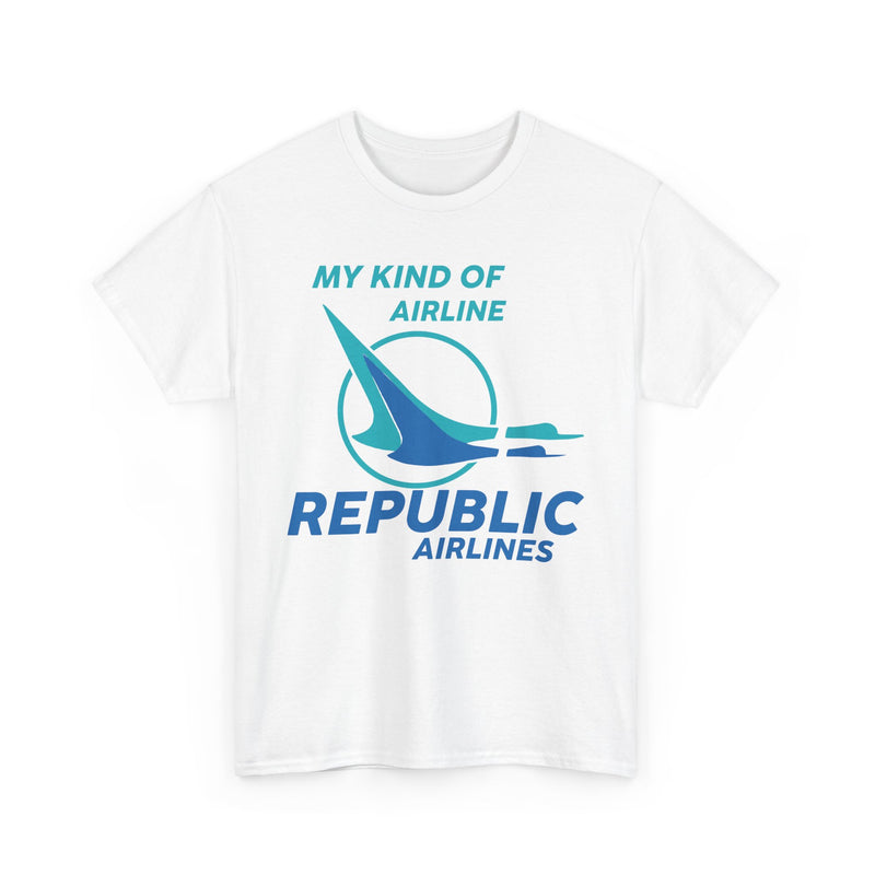 Load image into Gallery viewer, Republic Airlines Turquoise Bird My Kind of Airline Aviation T-Shirt
