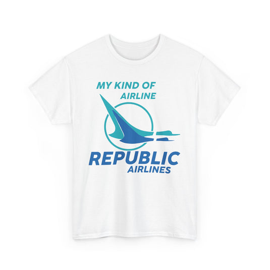 Republic Airlines Turquoise Bird My Kind of Airline Aviation T-Shirt