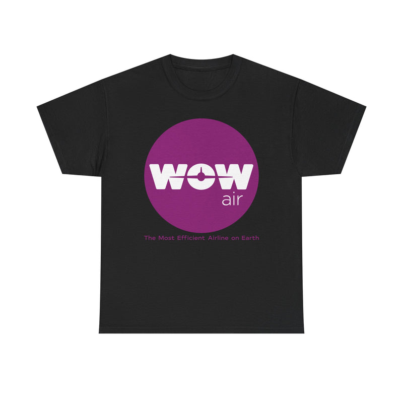Load image into Gallery viewer, WOW Air Purple Logo Iceland Budget Airline Defunct Memorabilia T-shirt