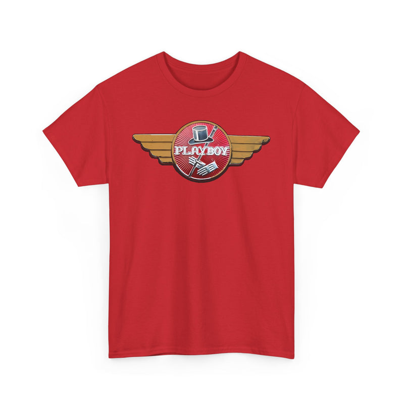 Load image into Gallery viewer, Playboy Golden Wings Classic Top Hat Emblem Rare Car T-shirt