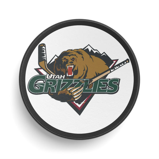 Utah Grizzlies Logo Hockey Puck