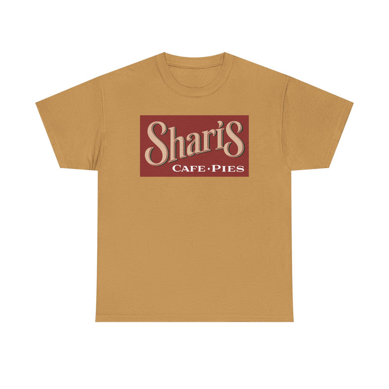 Load image into Gallery viewer, Sharis Cafe Pies T-Shirt - Restaurant Industry Defunct Logo Tee