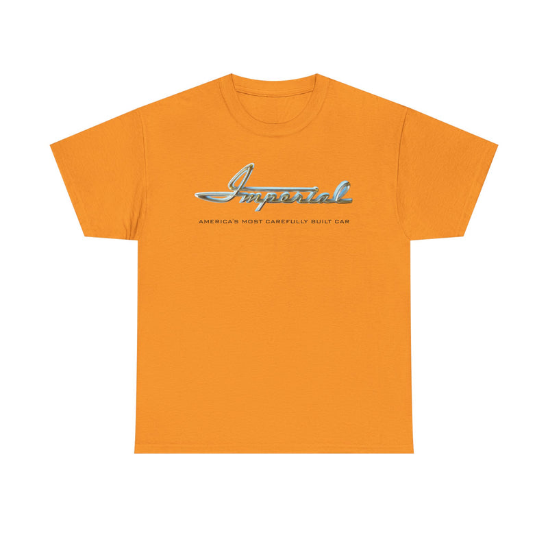 Load image into Gallery viewer, Imperial America's Most Carefully Built Car Chrome Script T-shirt
