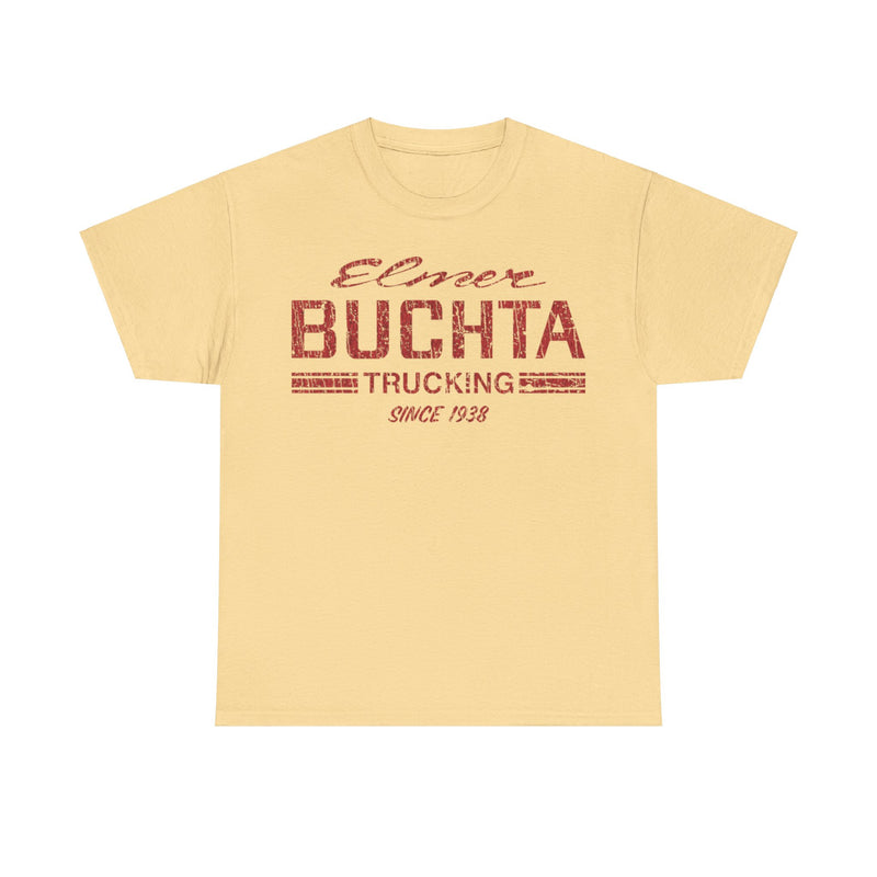 Load image into Gallery viewer, Elmer Buchta Trucking 1938 Distressed Print T-shirt