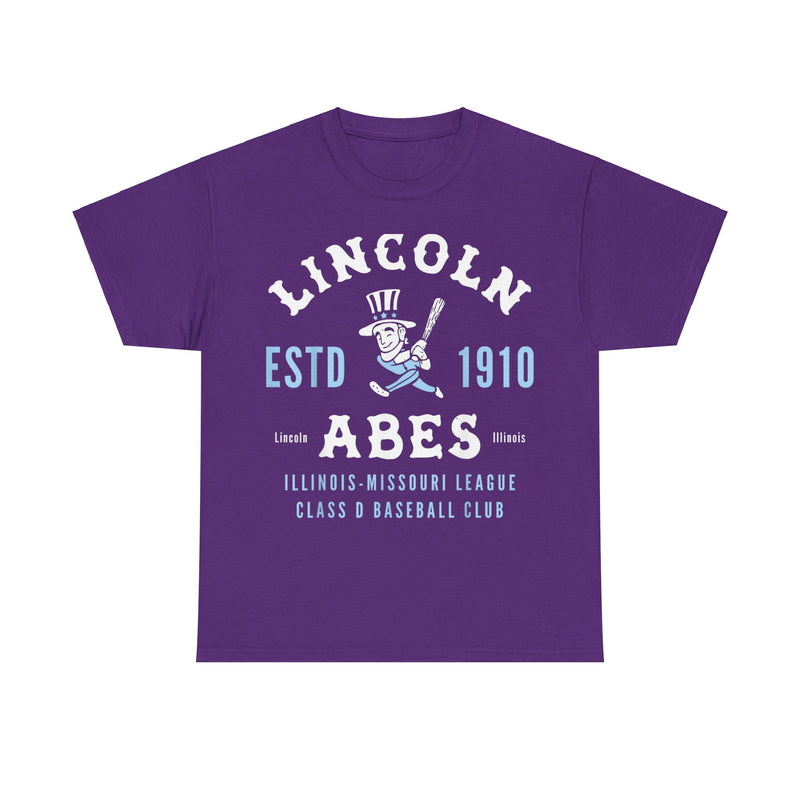 Load image into Gallery viewer, Lincoln Abes Est 1910 Illinois Baseball T-shirt